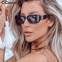 Load image into Gallery viewer, 49715 Small Frame Cat Eye  Sunglasses Men Women Square Shades UV400 Vintage Glasses