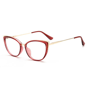 49728  Spring Leg Anti Blue Light Metal Optical Glasses Frames Women Computer Eyeglasses