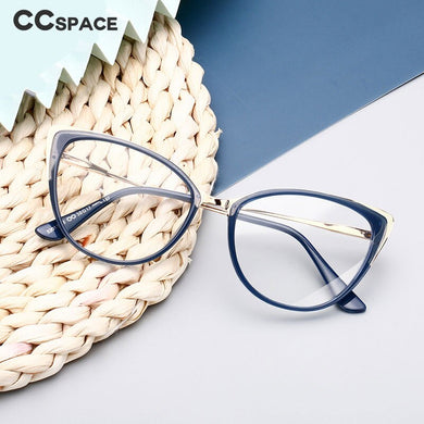49728  Spring Leg Anti Blue Light Metal Optical Glasses Frames Women Computer Eyeglasses