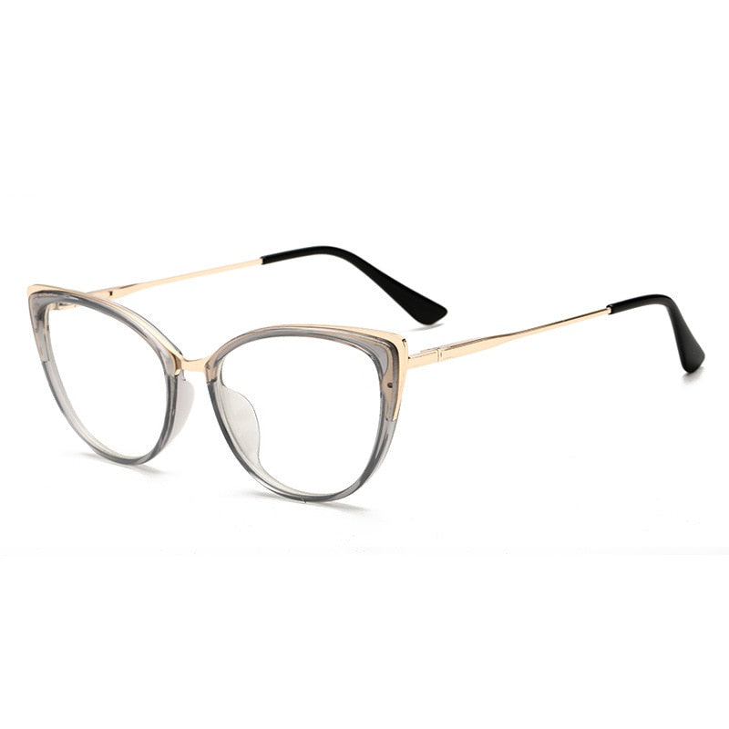 49728  Spring Leg Anti Blue Light Metal Optical Glasses Frames Women Computer Eyeglasses