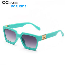 Load image into Gallery viewer, 49748 Kids Cute Square Big Frame Sunglasses Shades UV400 Vintage Glasses