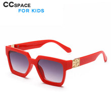 Load image into Gallery viewer, 49748 Kids Cute Square Big Frame Sunglasses Shades UV400 Vintage Glasses