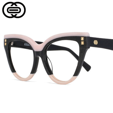 49795 Oversized Cat Eye Anti Blue Light Brand Acetate Glasses Frames Women Glasses Accessori Retro Computer Eyeglasses