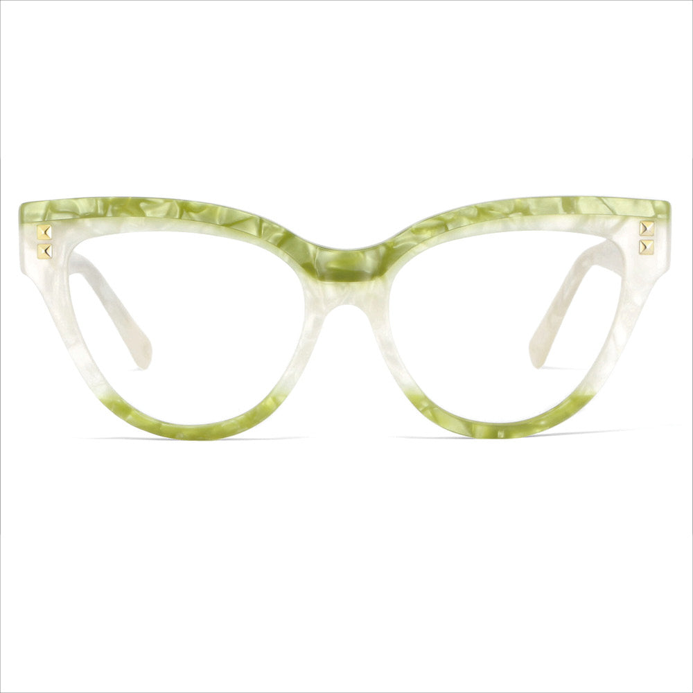 49795 Montature per occhiali in acetato di marca Cat Eye oversize anti luce blu Occhiali da donna Accessori Occhiali da vista per computer retrò 