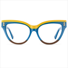 Carica l&#39;immagine nel visualizzatore di Gallery, 49795 Montature per occhiali in acetato di marca Cat Eye oversize anti luce blu Occhiali da donna Accessori Occhiali da vista per computer retrò 