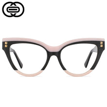 Carica l&#39;immagine nel visualizzatore di Gallery, 49795 Montature per occhiali in acetato di marca Cat Eye oversize anti luce blu Occhiali da donna Accessori Occhiali da vista per computer retrò 