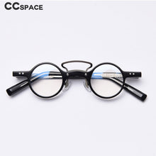 Load image into Gallery viewer, 49805 Punk Retro Round Acetate Frames Men Women Computer Glasses