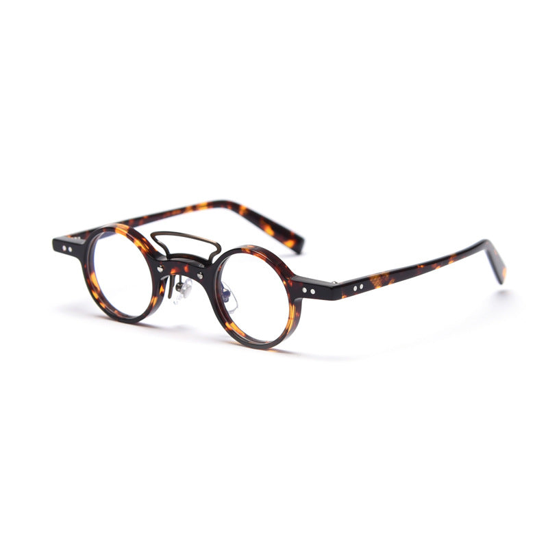 49805 Punk Retro Round Acetate Frames Men Women Computer Glasses