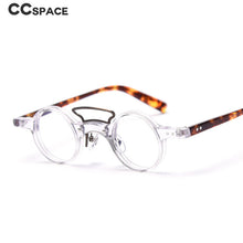 Load image into Gallery viewer, 49805 Punk Retro Round Acetate Frames Men Women Computer Glasses