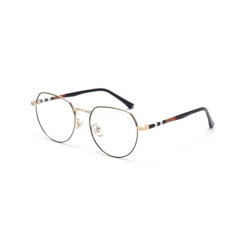 49808 Retro Brand Optical Glasses Frame Anti Blue Metal Frames Acetate Legs Men Women Computer Glasses