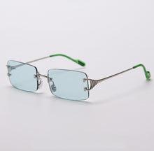 Load image into Gallery viewer, 49810 Rimless Square Small Frame Punk Women Sunglasses Men Shades UV400 Vintage Glasses