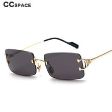 Load image into Gallery viewer, 49810 Rimless Square Small Frame Punk Women Sunglasses Men Shades UV400 Vintage Glasses