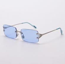 Load image into Gallery viewer, 49810 Rimless Square Small Frame Punk Women Sunglasses Men Shades UV400 Vintage Glasses