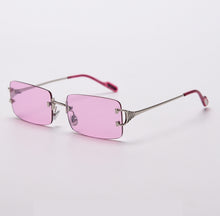 Load image into Gallery viewer, 49810 Rimless Square Small Frame Punk Women Sunglasses Men Shades UV400 Vintage Glasses