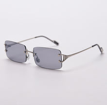 Load image into Gallery viewer, 49810 Rimless Square Small Frame Punk Women Sunglasses Men Shades UV400 Vintage Glasses