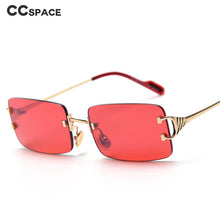 Load image into Gallery viewer, 49810 Rimless Square Small Frame Punk Women Sunglasses Men Shades UV400 Vintage Glasses