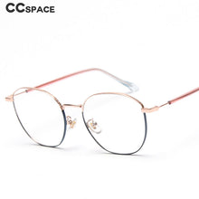 Load image into Gallery viewer, 49816 Anti Blue Light Round Metal Optical Glasses Frames Men Women Computer Eyeglasses