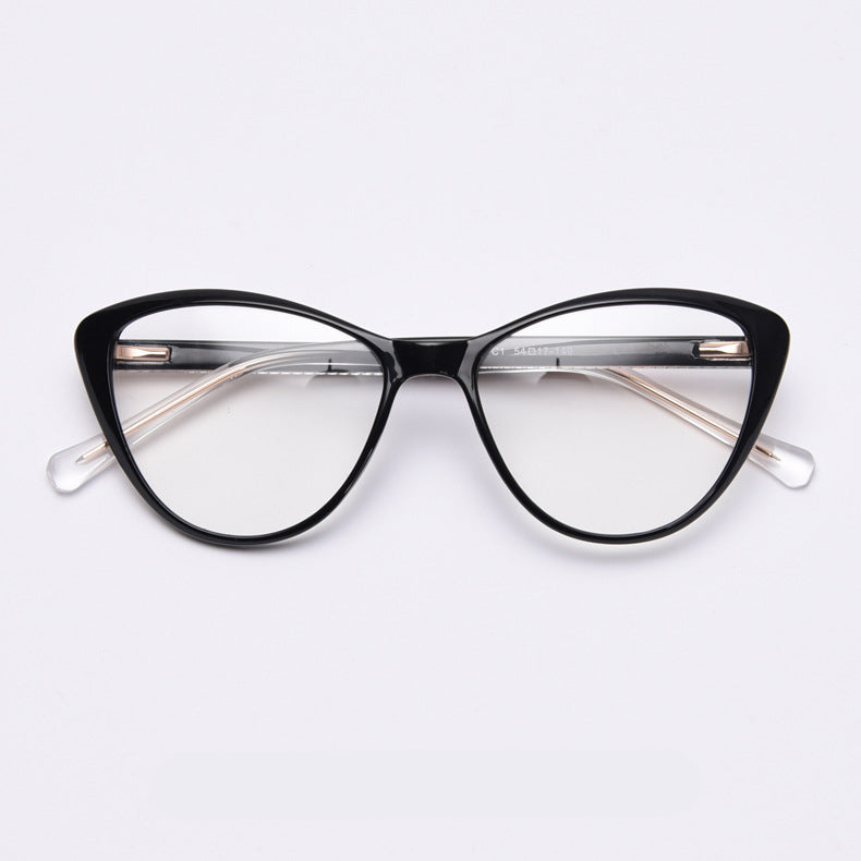 49820 Cat Eye Plastic Titanium Anti Blue Light Optical Glasses Frames Men Women TR90 Computer Eyeglasses