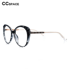 Load image into Gallery viewer, 49824 Round Big Frame Cat Eye Anti Blue Light Glasses Frames Women TR90 Computer Eyeglasses