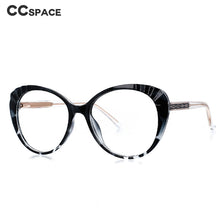 Load image into Gallery viewer, 49824 Round Big Frame Cat Eye Anti Blue Light Glasses Frames Women TR90 Computer Eyeglasses