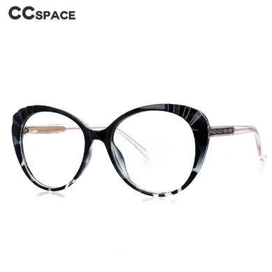 49824 Round Big Frame Cat Eye Anti Blue Light Glasses Frames Women TR90 Computer Eyeglasses