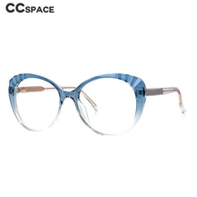 Load image into Gallery viewer, 49824 Round Big Frame Cat Eye Anti Blue Light Glasses Frames Women TR90 Computer Eyeglasses