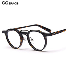 Load image into Gallery viewer, 49827 Retro Rice Nail Round Acetate Glasses Frames Men Women Computer Eyeglasses