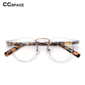 49827 Retro Rice Nail Round Acetate Glasses Frames Men Women Computer Eyeglasses