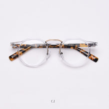 Load image into Gallery viewer, 49827 Retro Rice Nail Round Acetate Glasses Frames Men Women Computer Eyeglasses
