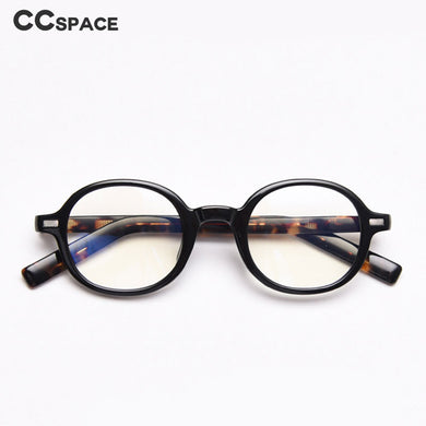 49828 Retro Anti Blue Light Oval Acetate Leg TR90 Optical Glasses Frames Men Women Computer Eyeglasses
