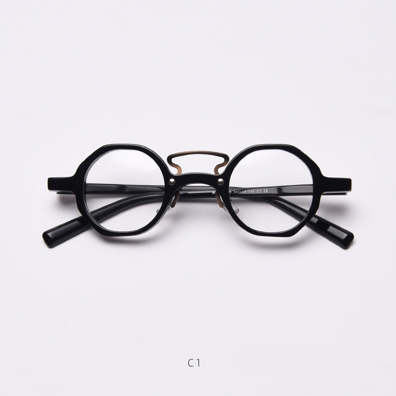 49833 Retro Polygon Acetate Optical Glasses Frames Men Women Computer Eyeglasses