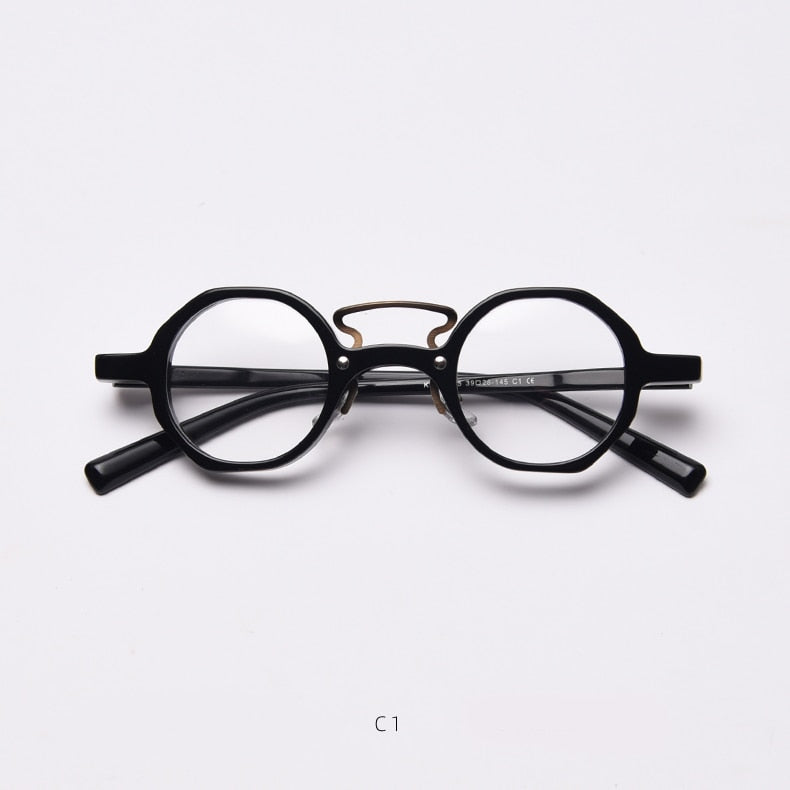 49833 Retro Polygon Acetate Optical Glasses Frames Men Women Computer Eyeglasses