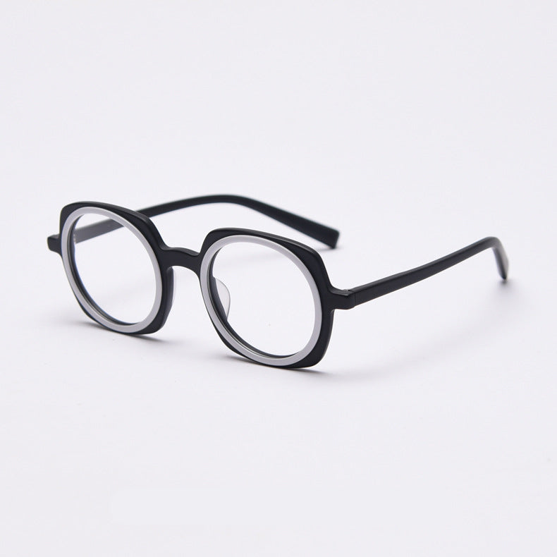 49838 Round Upscale Acetate Optical Glasses Frames Retro Men Women Computer Eyeglasses Can Be Equipped With Glasses