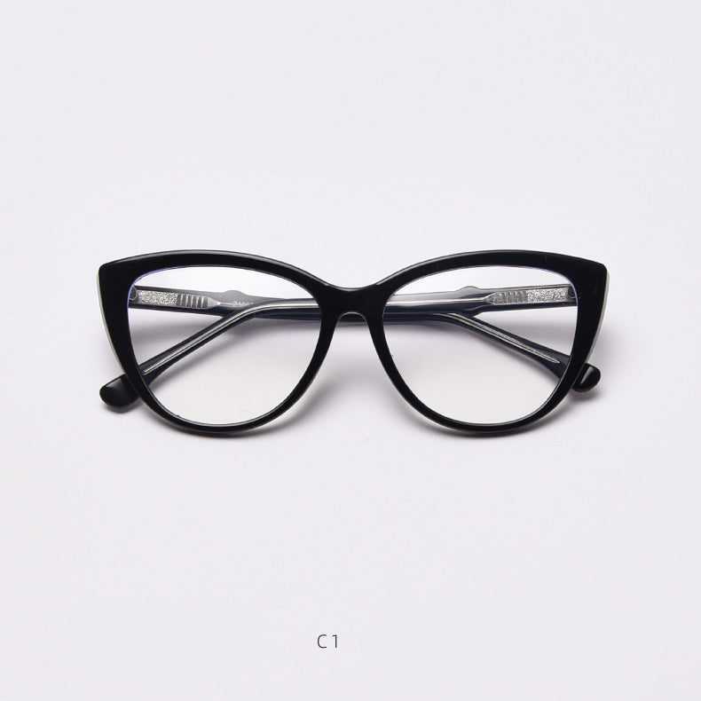 49842 Cat Eye Women Anti Blue Light Optical Glasses Frames TR90 Computer Eyeglasses