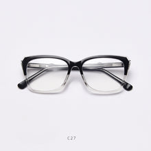 Load image into Gallery viewer, 49844 Square Cat Eye Women Anti Blue Light Glasses Frames Men TR90 Computer Eyeglasses