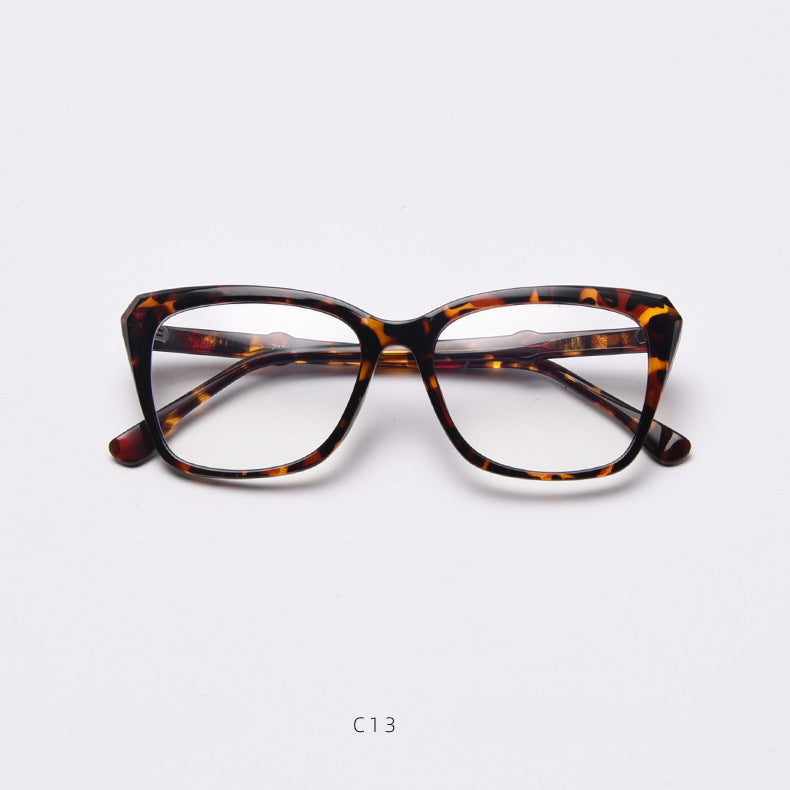 49844 Square Cat Eye Women Anti Blue Light Glasses Frames Men TR90 Computer Eyeglasses