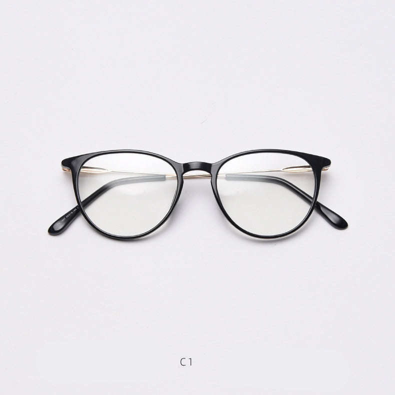 49845 Vintage Cat Eye Anti Blue Light Optical Glasses Frames Men Women TR90 Computer Eyeglasses