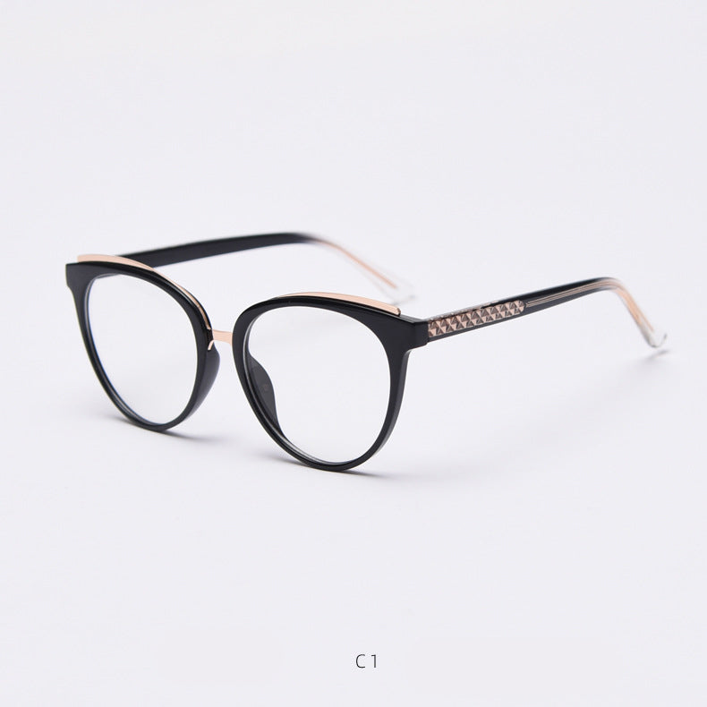 49864 TR90 Cat Eye Anti Blue Light Optical Glasses Frames  Women Vintage Computer Eyeglasses