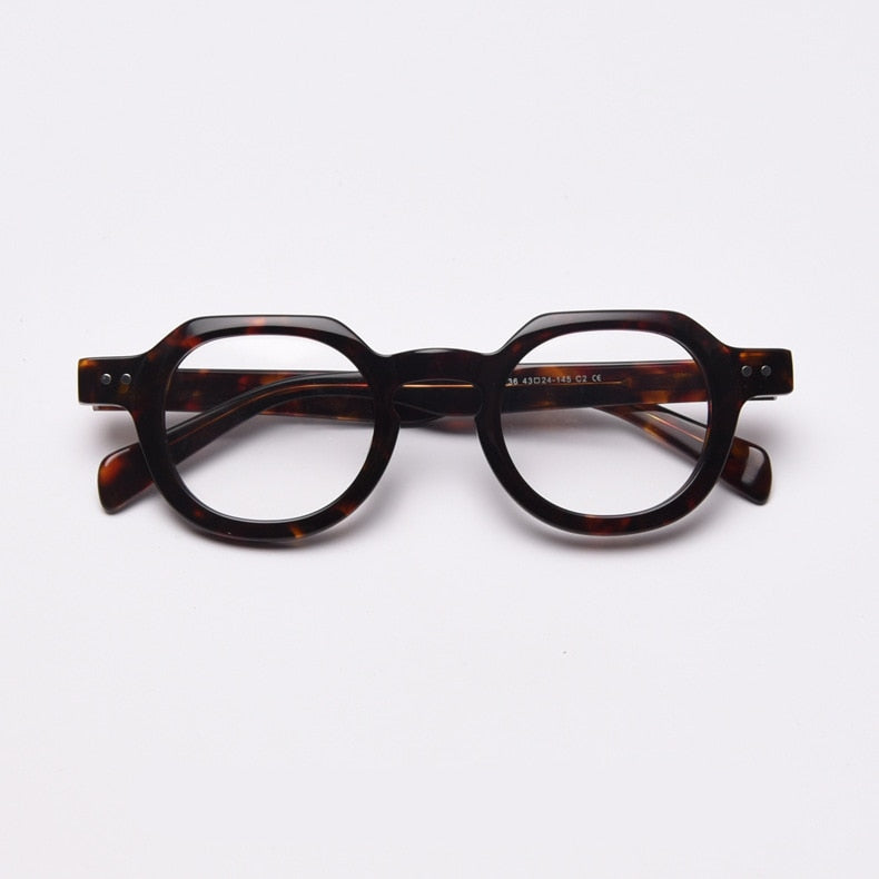49875 Vintage Acetate Round Optical Glasses Frames Men Women  Computer Eyeglasses