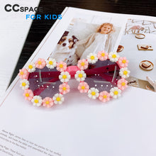 Load image into Gallery viewer, 49949 Kids Cute Sunglasses Round Flower Shades UV400 Vintage Glasses