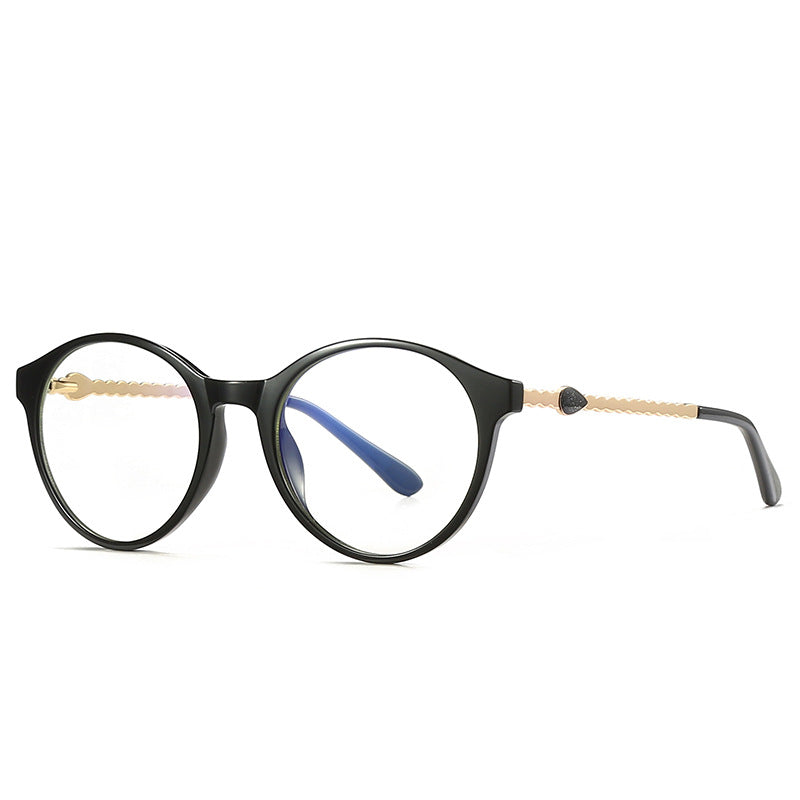 49952 Round Cat Eye Anti Blue Light Optical Glasses Frames Women Computer Eyeglasses