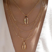 Carica l&#39;immagine nel visualizzatore di Gallery, 4Pcs/Set Women Necklaces Angel Heart Pink Crystal Virgin Mary Pendant Clavicle Chain Multilayer Gold Necklace Set Jewelry Gift