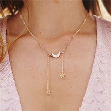 Carica l&#39;immagine nel visualizzatore di Gallery, 4Pcs/Set Women Necklaces Angel Heart Pink Crystal Virgin Mary Pendant Clavicle Chain Multilayer Gold Necklace Set Jewelry Gift