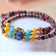 Load image into Gallery viewer, 4mm Natural tourmaline Round beads Bracelet jewelry Fine Beaded Bracelets Jewelry For women Gift with certificate Drop Shipping
