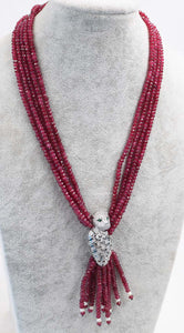 4rows pinkred jade roundel faceted 4*2mm necklace 19inch wholesale beads nature woman 2017