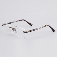 Load image into Gallery viewer, +5.0 5.5 +6.0 Reading Glasses Man Natural Crystal Stone Glass Hyperopia Woman  Rimless Presbyopia Eyeglasses +1.0 3.0 +4.5