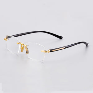 +5.0 +6.0 Man Reading Glasses Woman Natural Crystal Stone Glass Len Hyperopia  Rimless Presbyopia Eyeglasses +1.0 3.0 +4.5