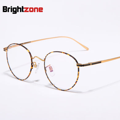 5 Colors Pilot Style Pure Titanium Glasses Exceed Light Ancient Ways Round Spectacle Frame Men And Women Only 8g Size48-20-139mm