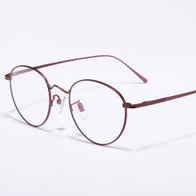 Load image into Gallery viewer, 5 Colors Pilot Style Pure Titanium Glasses Exceed Light Ancient Ways Round Spectacle Frame Men And Women Only 8g Size48-20-139mm