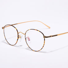 Load image into Gallery viewer, 5 Colors Pilot Style Pure Titanium Glasses Exceed Light Ancient Ways Round Spectacle Frame Men And Women Only 8g Size48-20-139mm